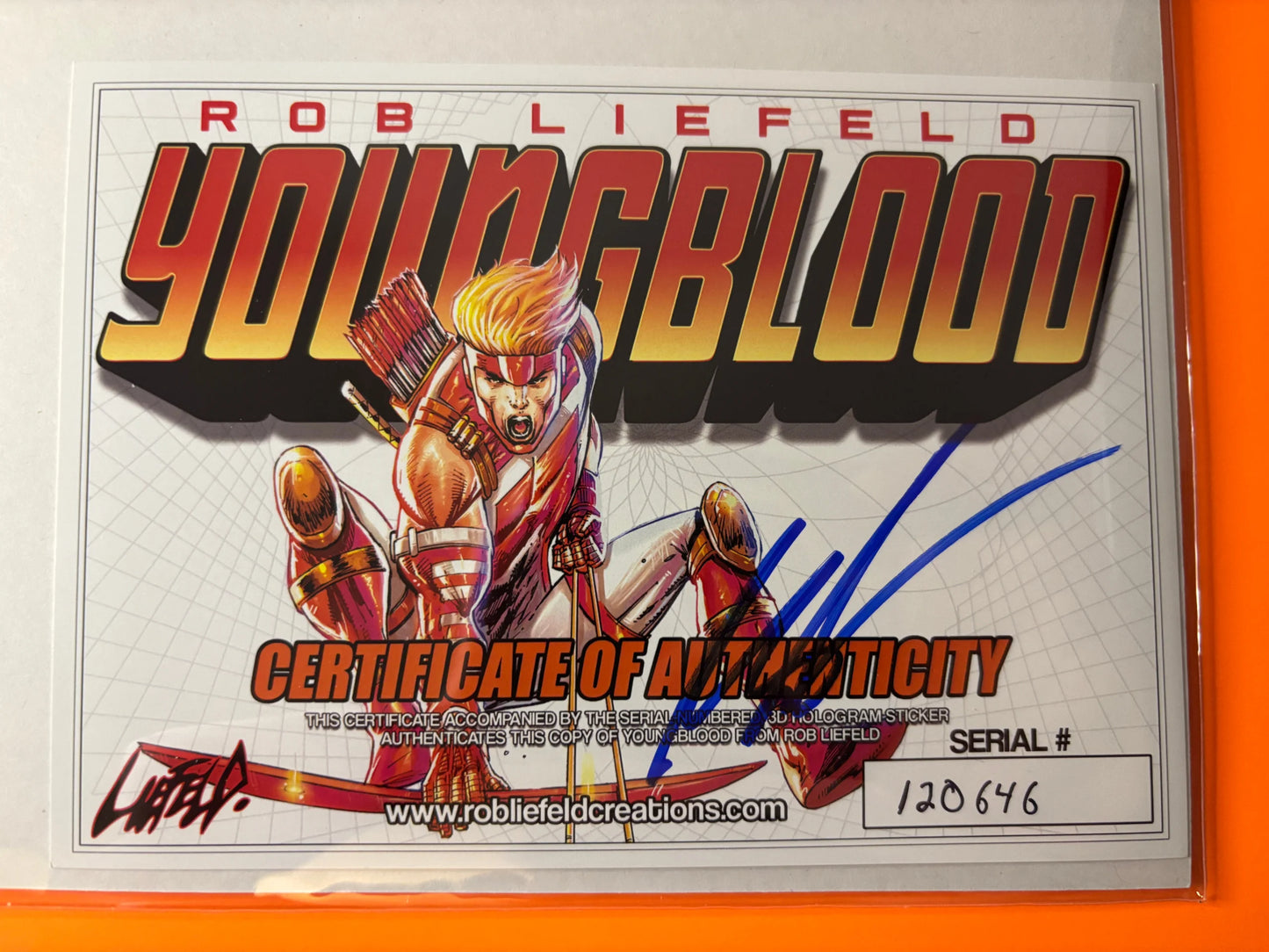 Youngblood #3 Liefeld Signed Holofoil Remark