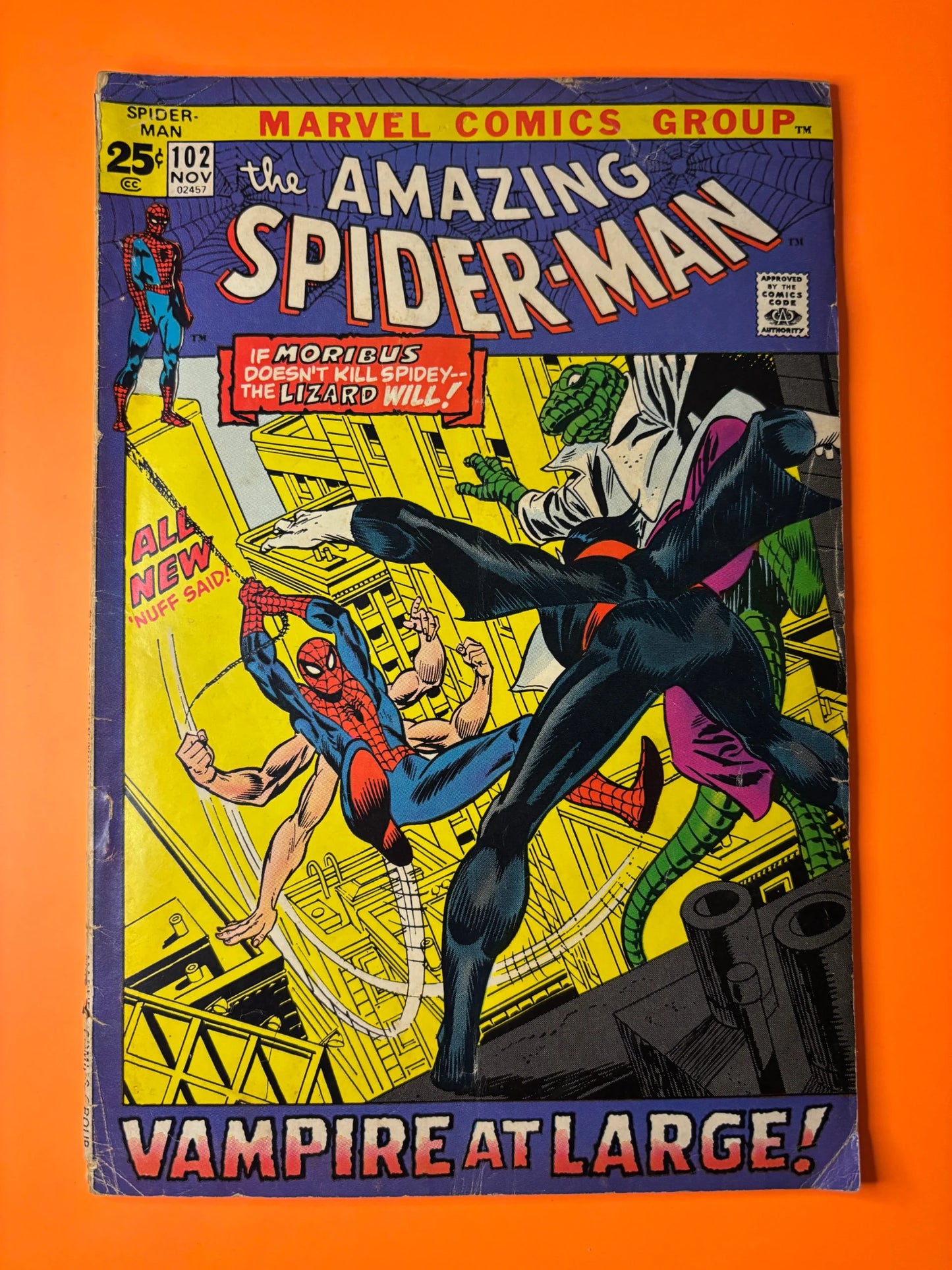 The Amazing Spider-Man #102 Marvel 1971 Morbius Origin Bronze Age