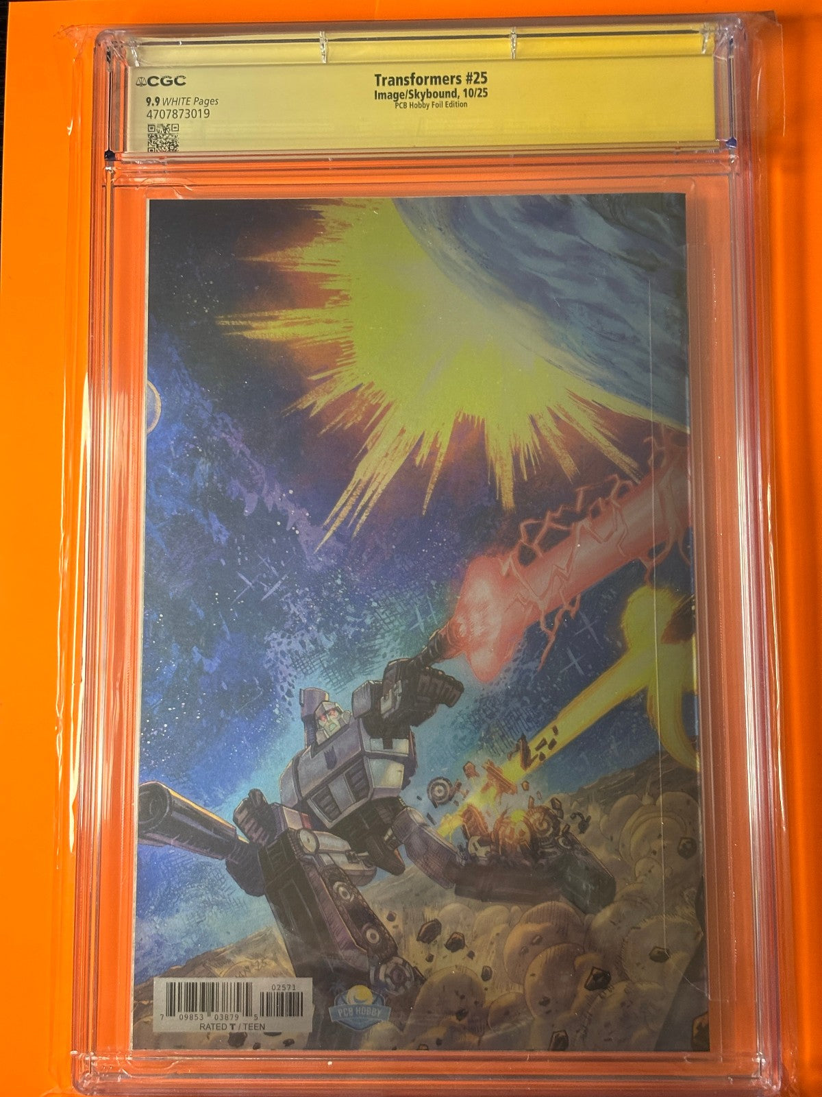 Transformers #25 PCB Hobby NYCC 2025 Foil Virgin Variant CGC 9.9 SS Marchman