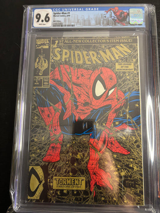 Spider-Man #1 Gold Edition CGC 9.6 White Pages McFarlane 1990