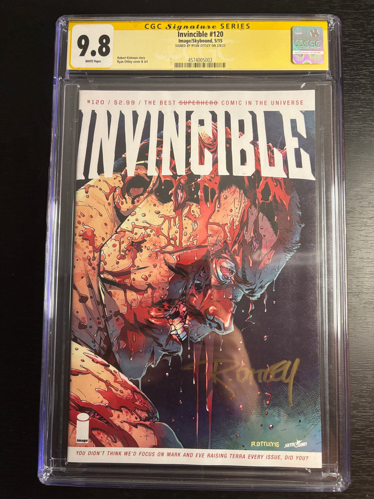Invincible #120 CGC 9.8 SS Signed Ryan Ottley Iconic Battle Beast Cover
