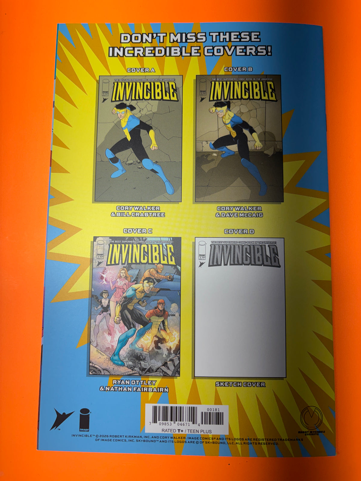 Invincible #1 MegaCon 2026 Marat Mychaels Virgin Variant Signed LTD 1500