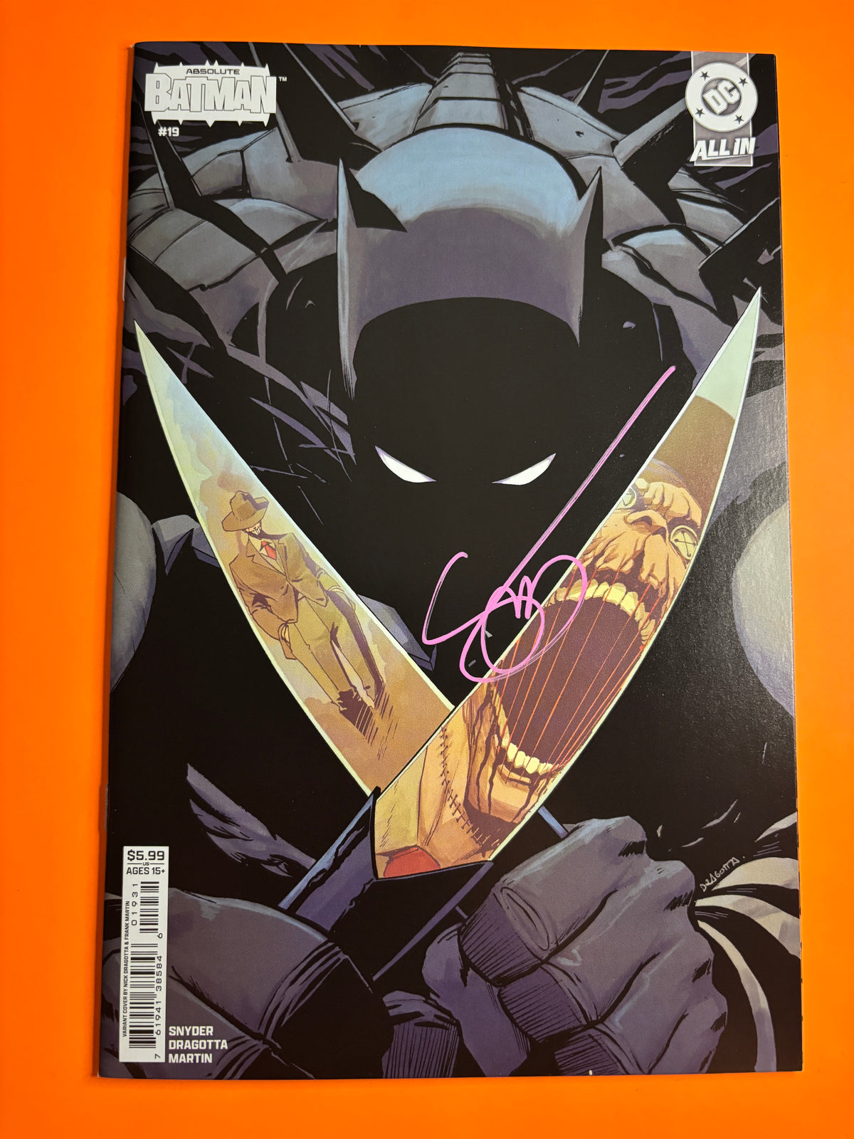 Absolute Batman #19 Cover C Nick Dragotta Variant Signed by Scott Snyder NM