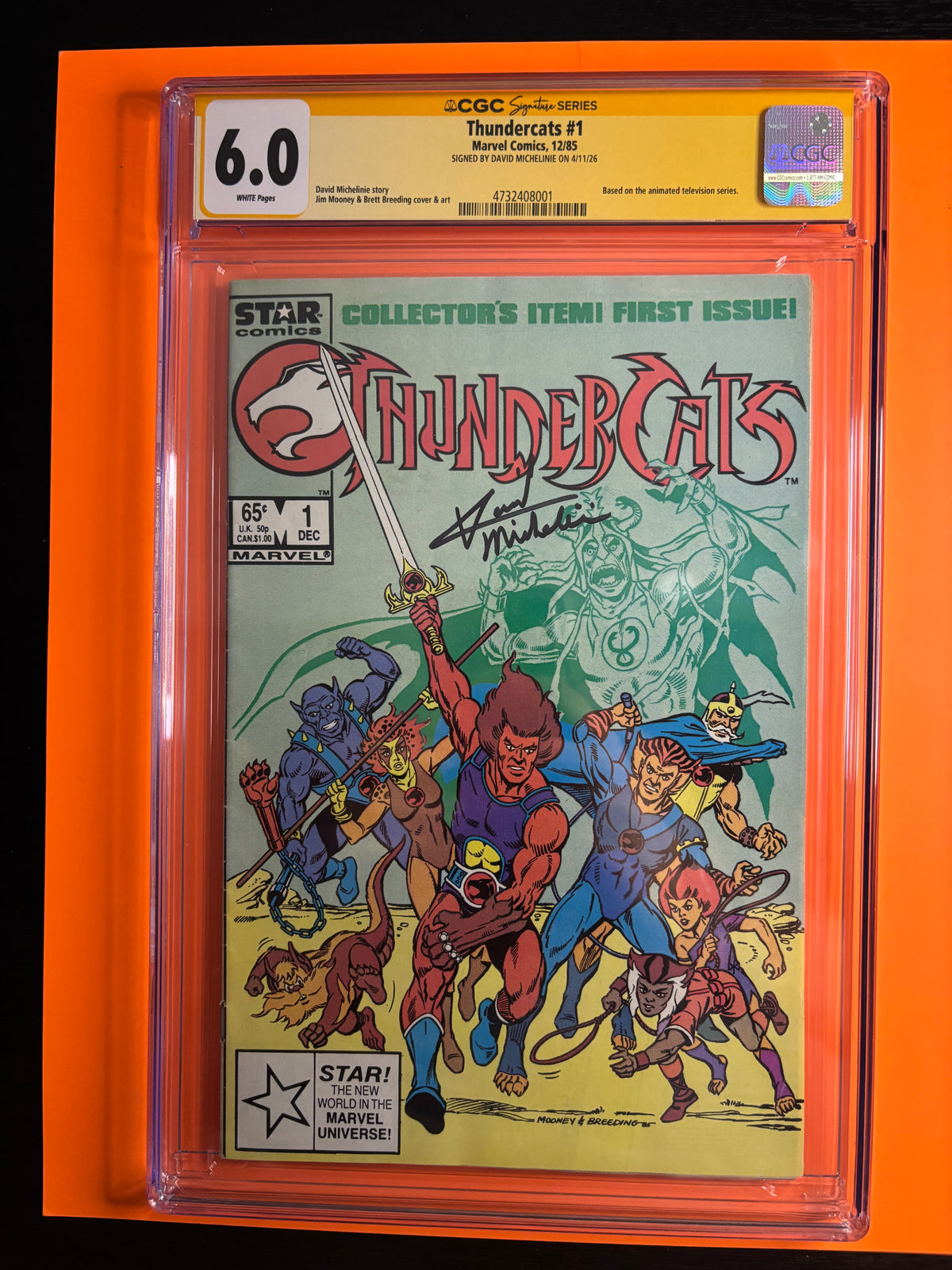 ThunderCats #1 CGC 6.0 SS Signed David Michelinie 1st Issue