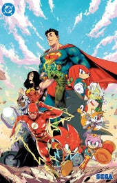 DC x Sonic Metal Legion #1 Cover E Pablo M Collar Foil Virgin