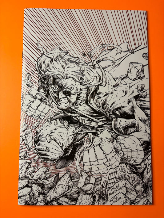 Final Boss #4 Cover E 1:50 Shelby Robertson B&W Virgin Variant Image Comics NM