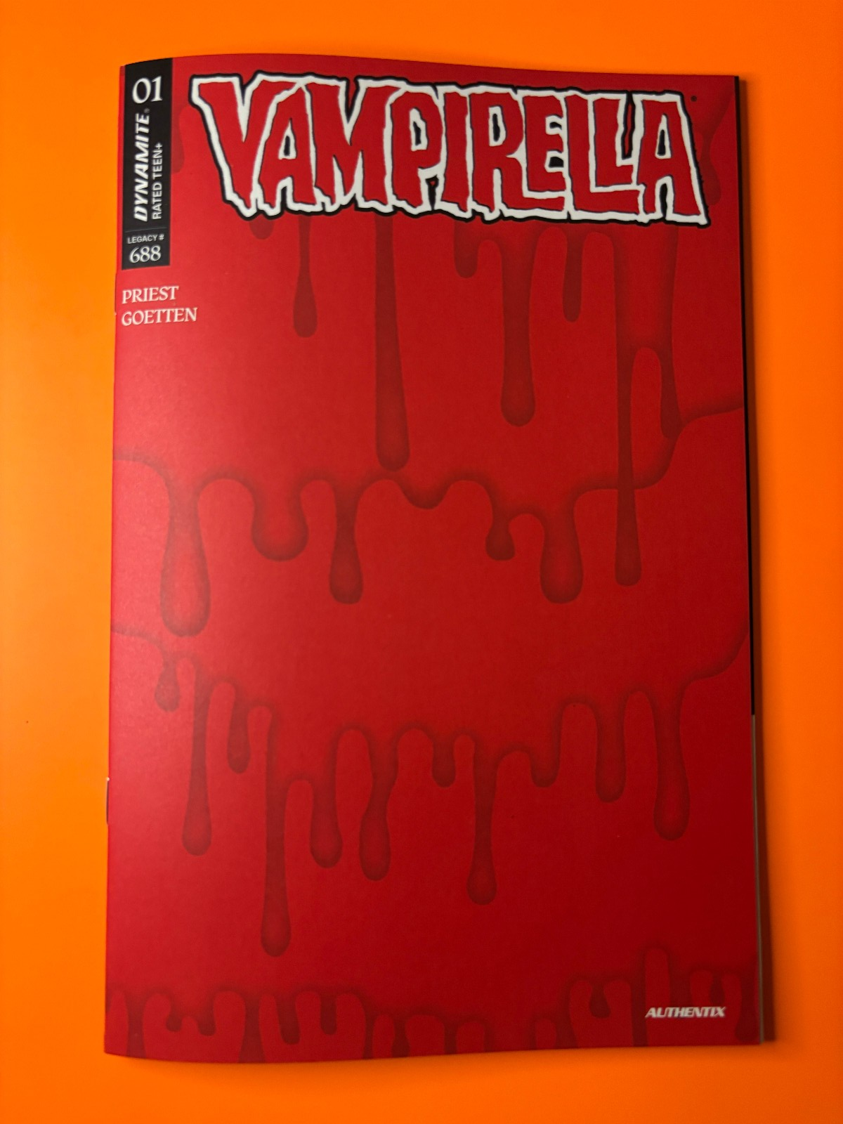 Vampirella #1 Cover S Authentix Blank Blood Variant Blind Bag Dynamite 2026 NM