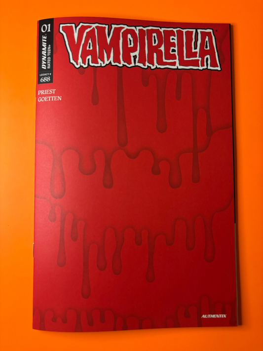 Vampirella #1 Cover S Authentix Blank Blood Variant Blind Bag Dynamite 2026 NM
