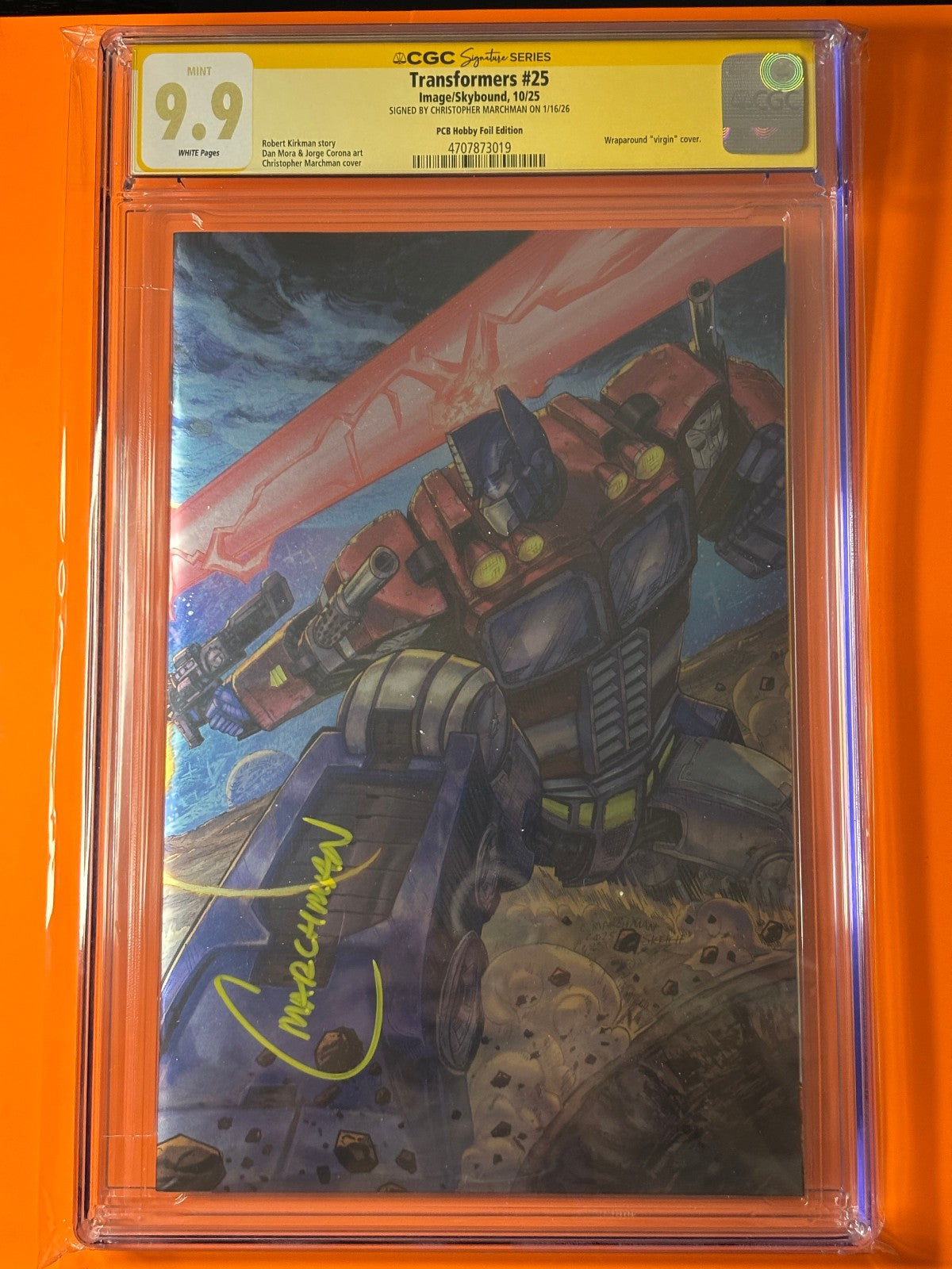Transformers #25 PCB Hobby NYCC 2025 Foil Virgin Variant CGC 9.9 SS Marchman